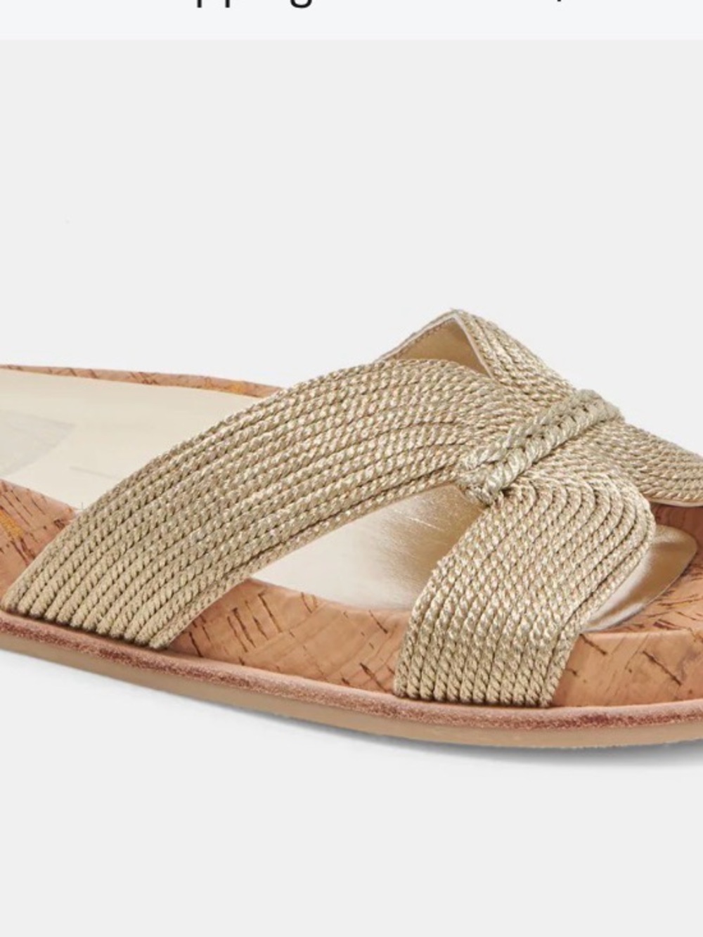 Dolce Vita Metallic Gold Braided Slide Selda Sandal